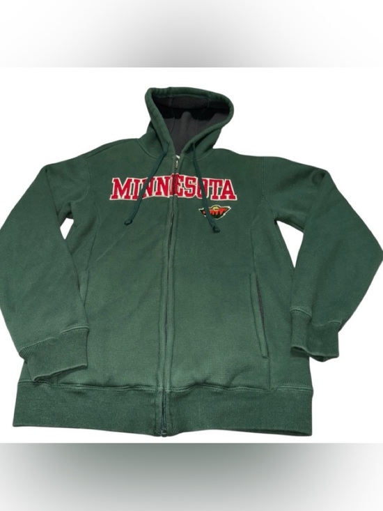 Champion Other - Minnesota Wild NHL Green Zip-Up Hoodie Sweatshirt Men’s Small Team Logo